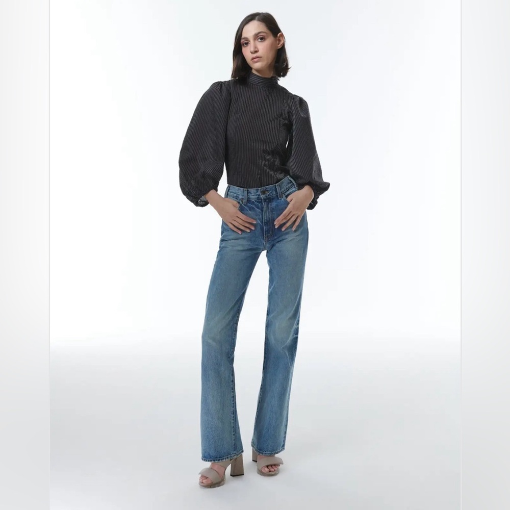 Theo The Label Nyx Straight Leg Denim Jeans